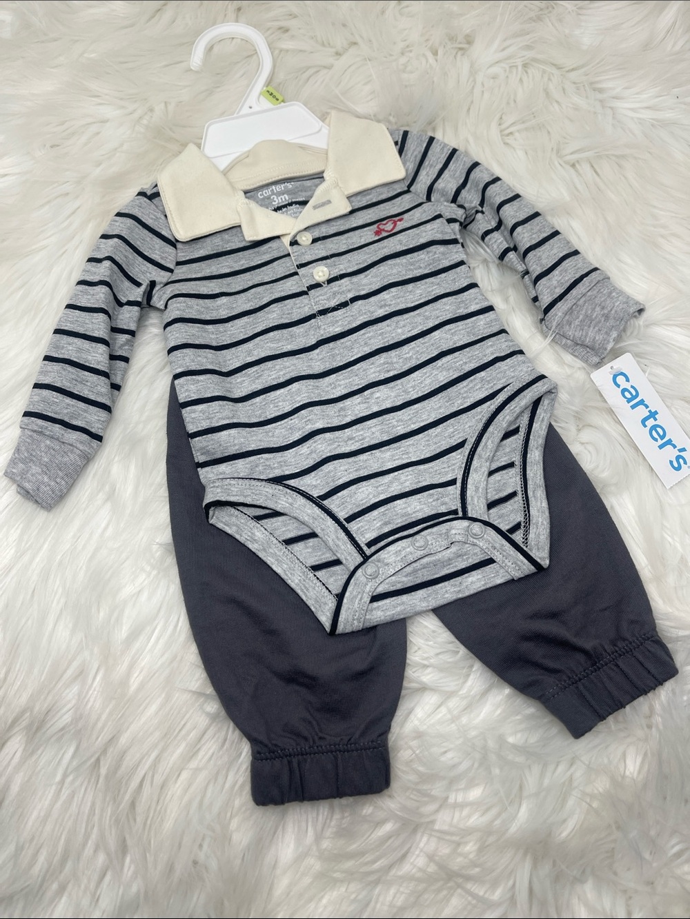NWT Carter’s Baby Boy 3M 2-Piece Striped Outfit Set